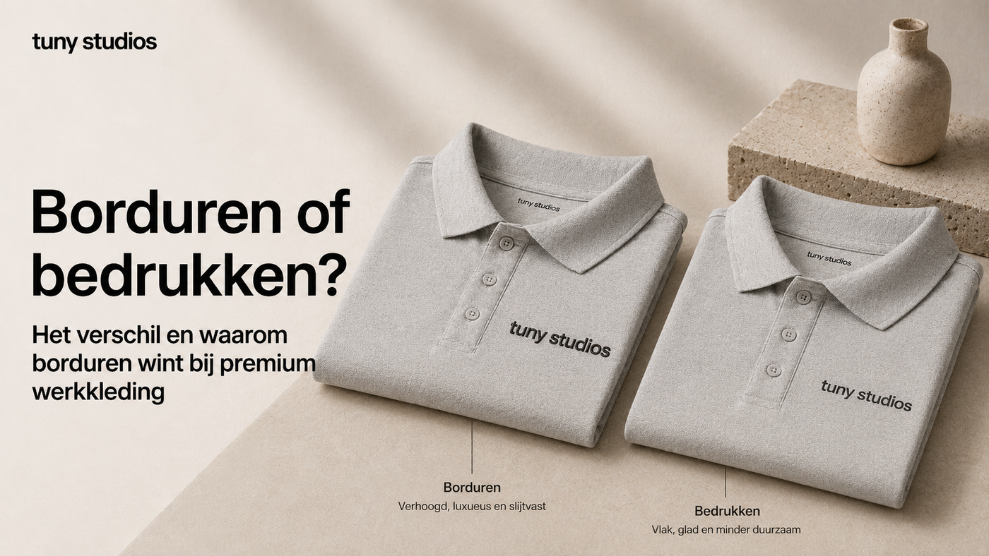 Borduren of bedrukken? Het verschil (en waarom borduren wint bij premium merkkleding)