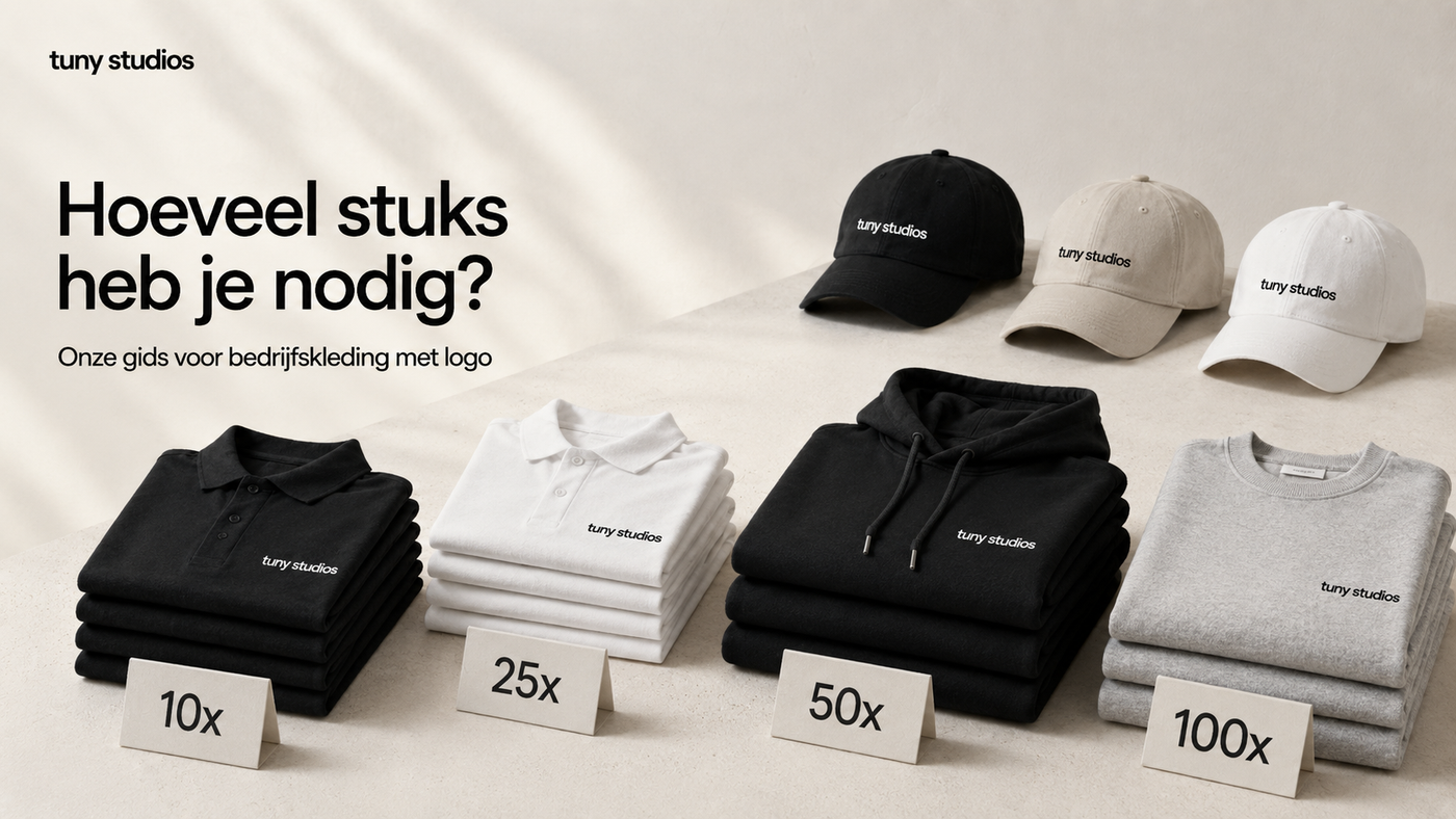 Hoeveel stuks heb je nodig? Onze gids voor bedrijfskleding met logo